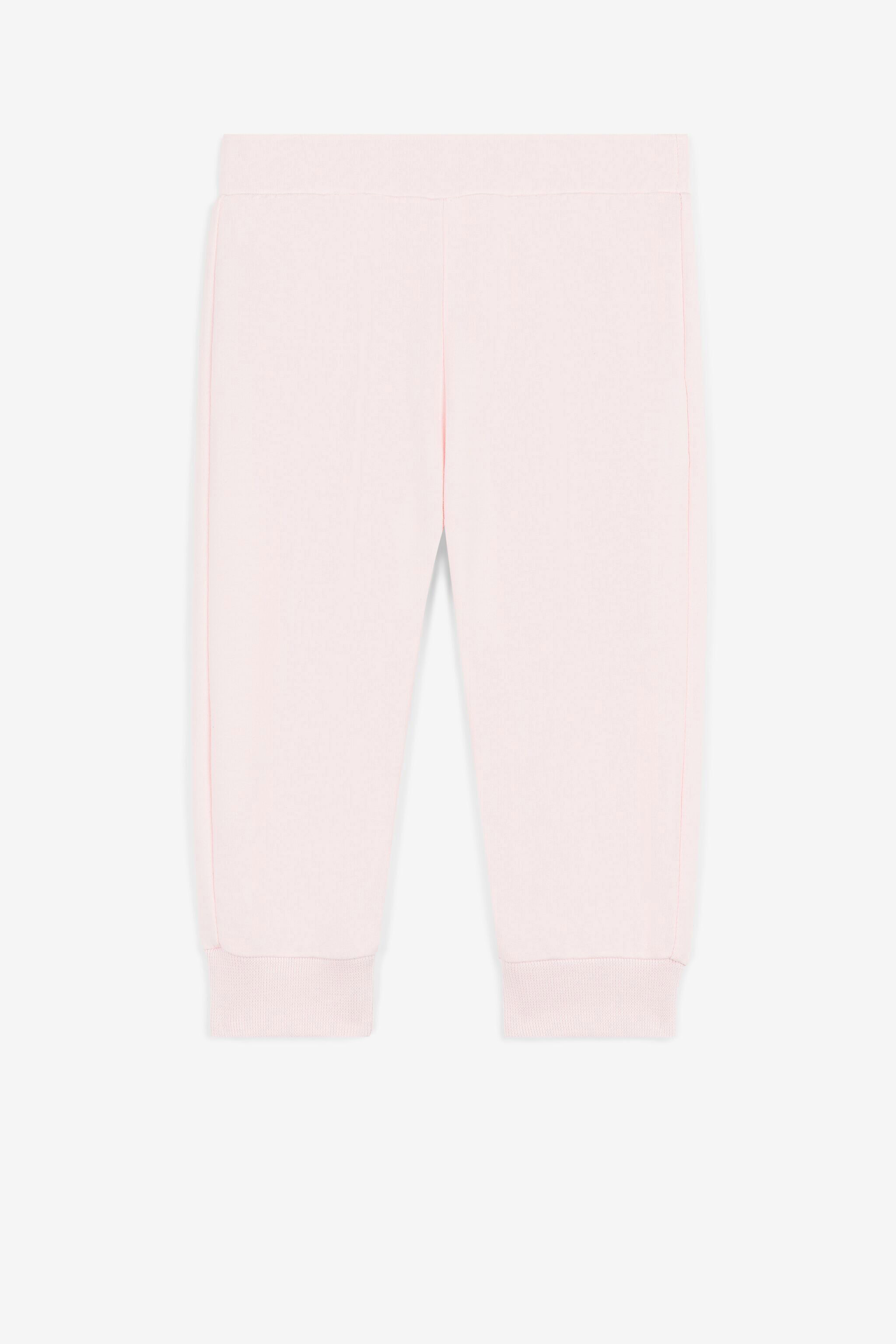 JU Sweatpants aus Baumwolle mit Blumen- und Logoprint Rosa QJT213-CF050