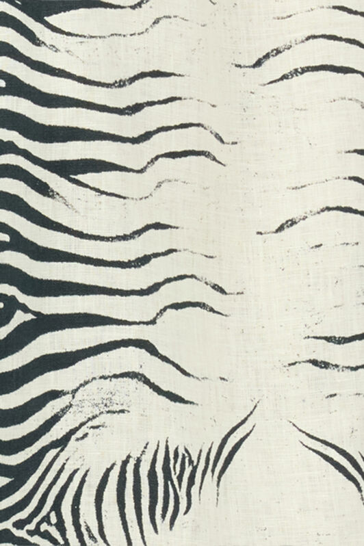 RC Linen Shirt With Mini Zebra Print Black/White URT761-3HN49