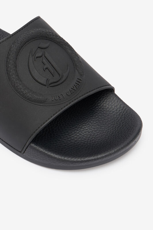 JC Mules À Logo Noir UFS028-UF303