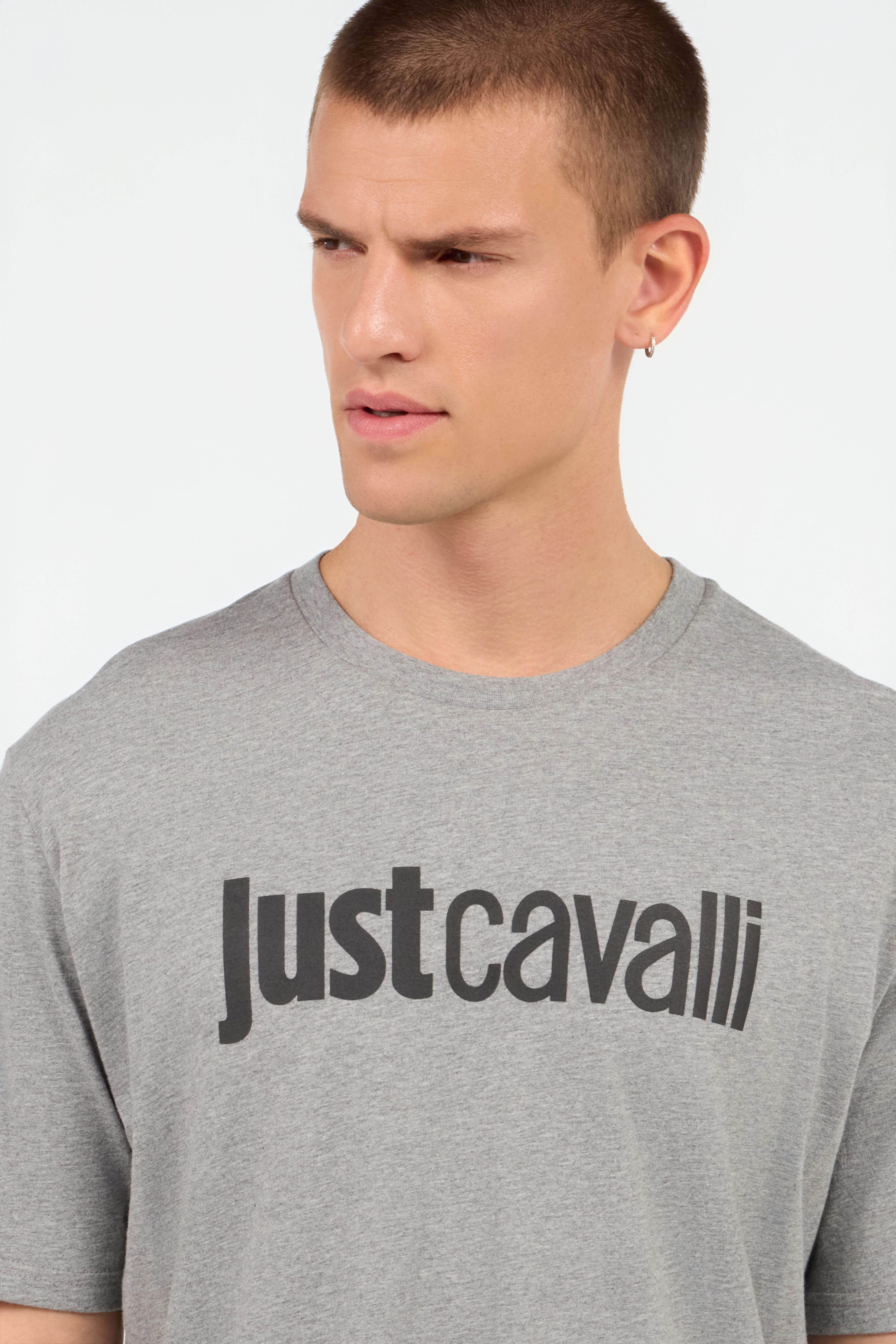 JC Just Cavalli Logo T-Shirt Grau RRT933-RR195