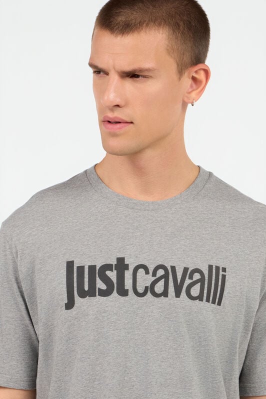 JC Just Cavalli Logo T-Shirt JC Just Cavalli Logo T-Shirt Grau RRT933-RR195