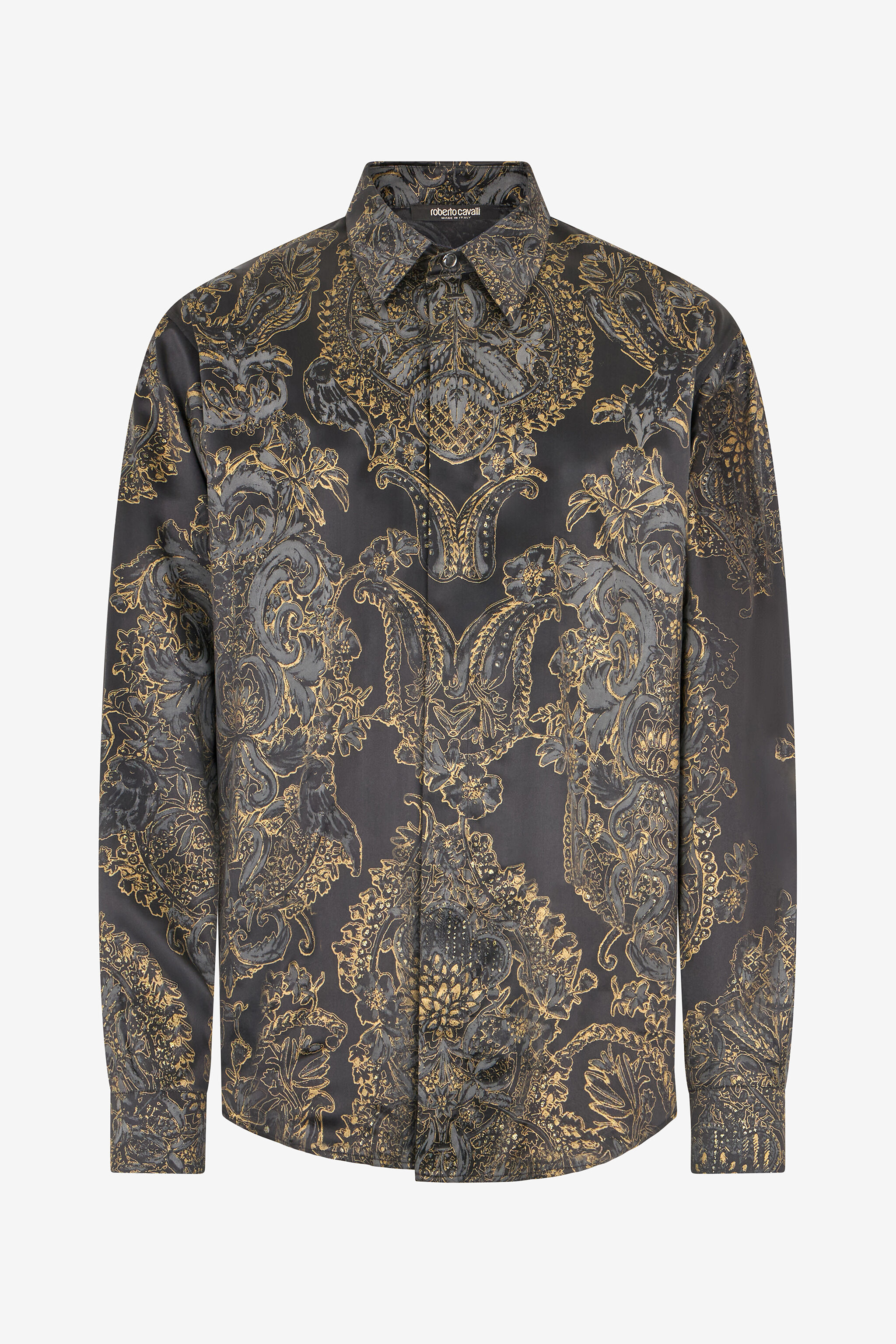 RC Ornamental Black Print Shirt BLACK WRT712-SZR36