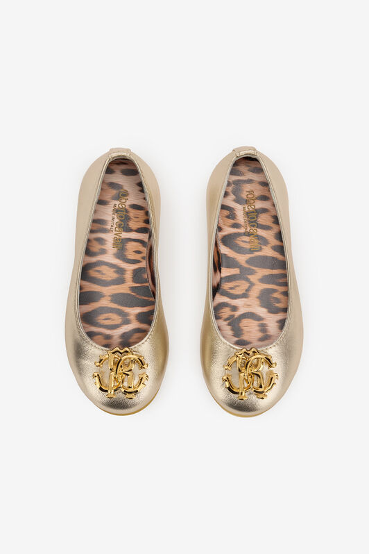 JU Ballerines Avec Monogramme RC PLATINUM GOLD TJS01S-ZCJ03