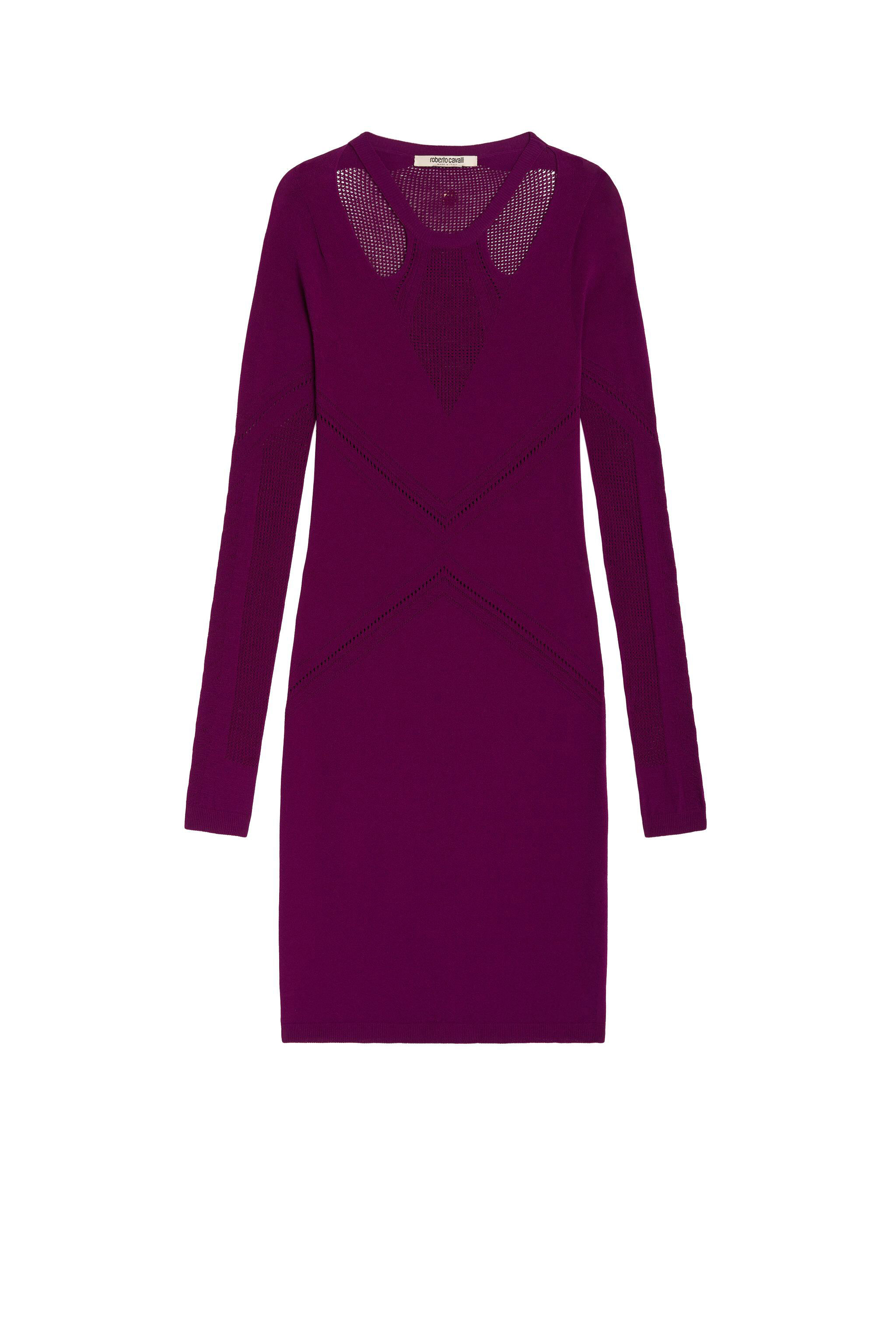 RC Cut out knitted mini dress Purple LQM100-MI001