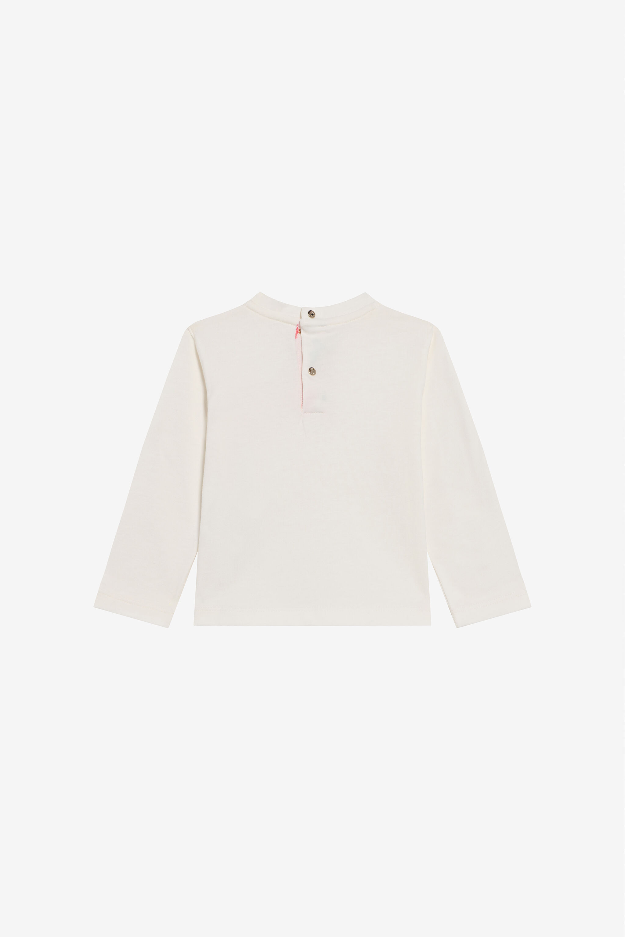 JU Weißes Baumwoll-T-Shirt mit Blumigem Monogram RC MILKY WHITE TJT601-JD001