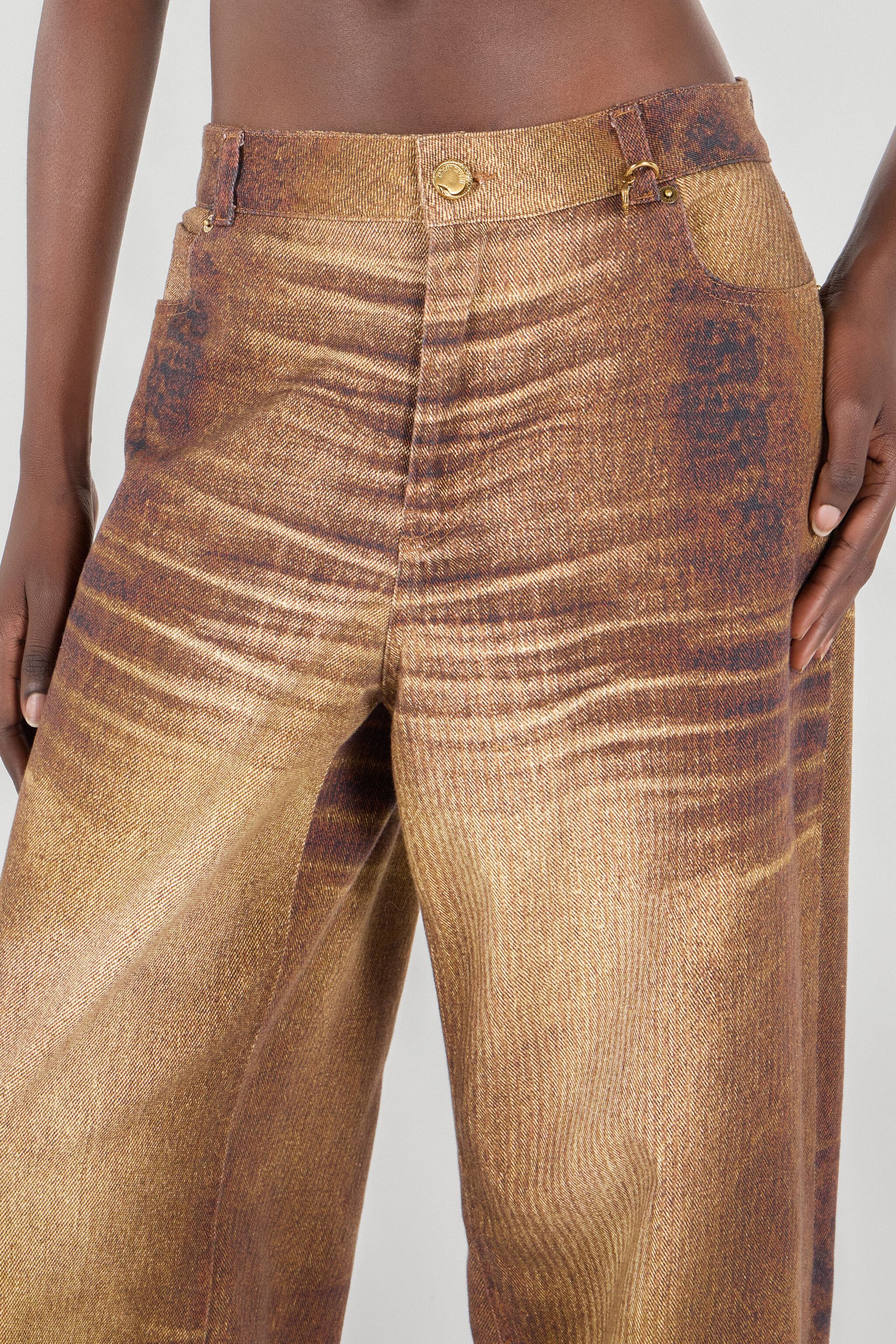 RC Woman Cotton Trousers Dark brown UWJ207-DAO91