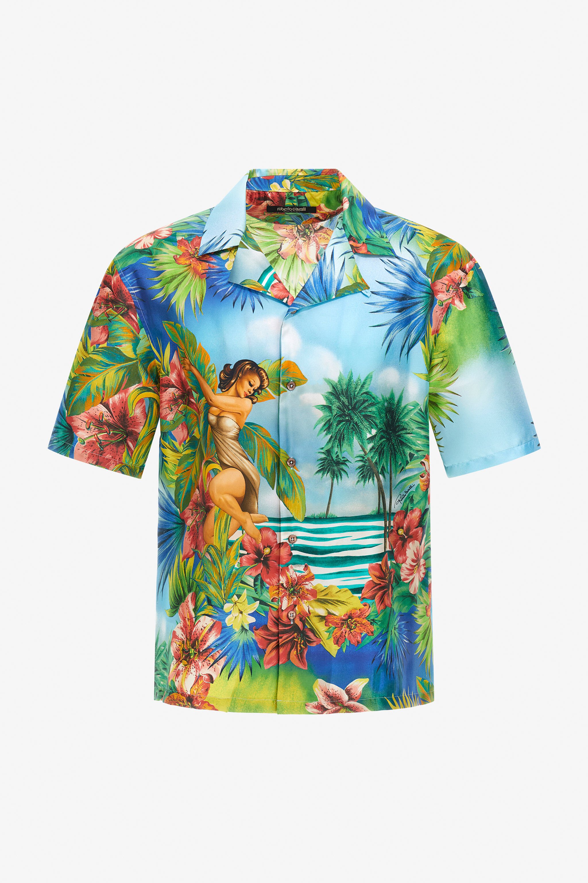 RC Hawaii printed shirt Light blue SRT760-4QL40