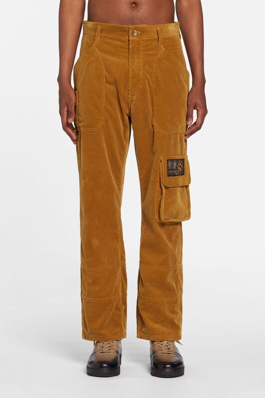 RC Pantalon cargo en velours côtelé à appliqué Animalier Patchwork RC Pantalon cargo en velours côtelé à appliqué Animalier Patchwork Marron clair NNT233-VL076