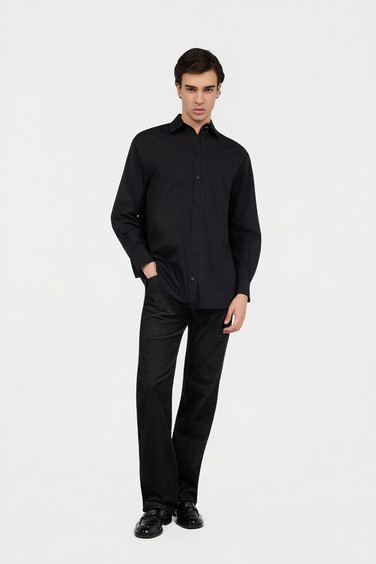 JC Camisa De Algodón Negra BLACK VFT218-VF365