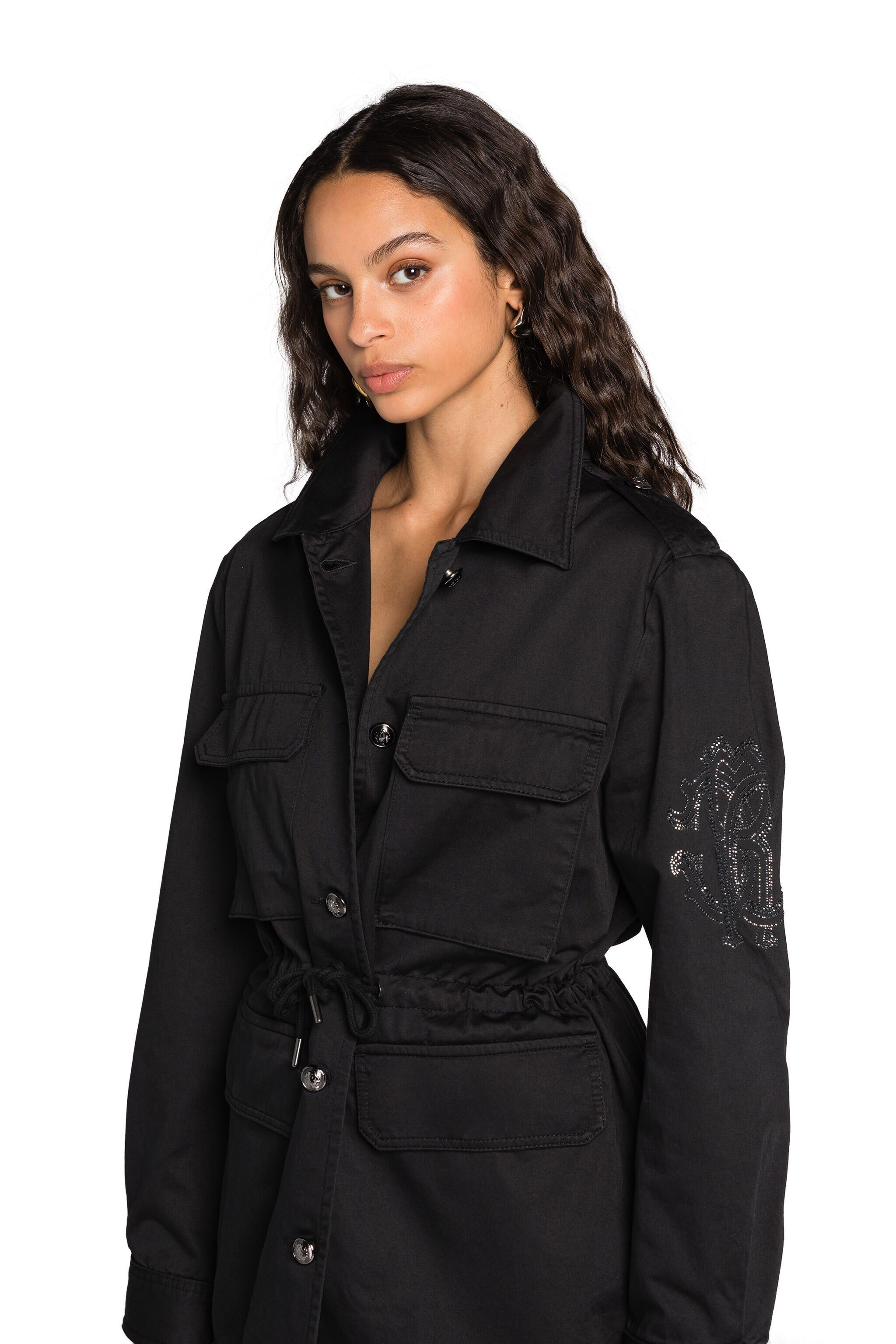 RC RC Monogram Drawstring Jacket Black JST40A-FA017