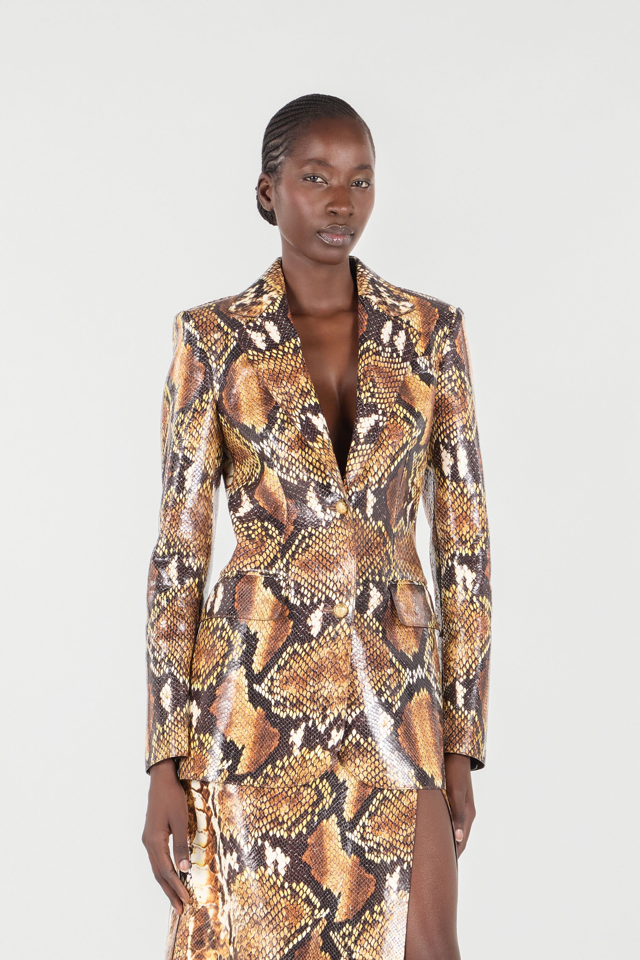 RC Python Print Jacket Brown UWP400-PN053