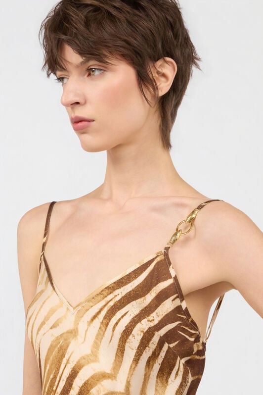 JC Natural Barb Print Dress SABBIA WFT311-WF709