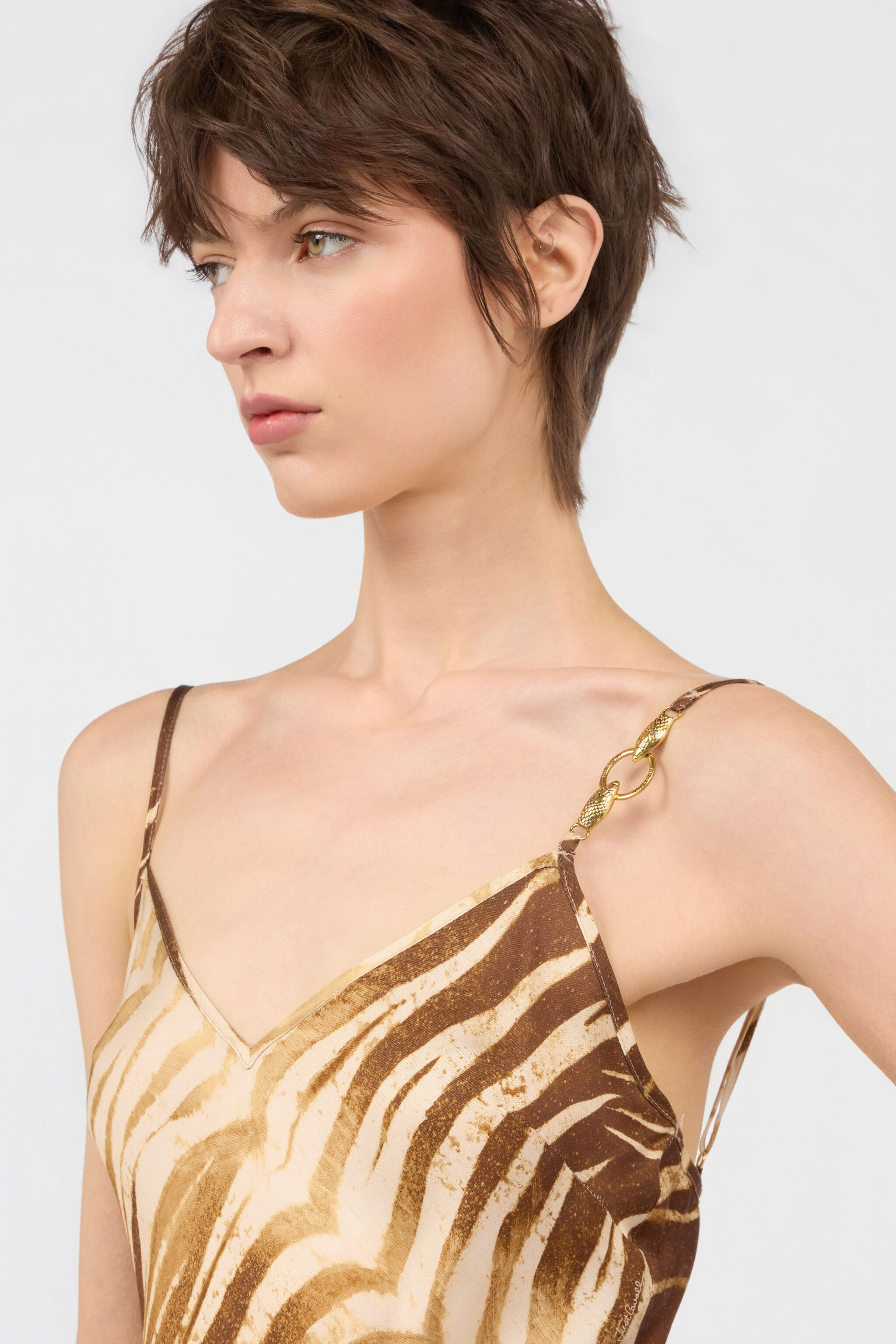 JC Natural Barb Print Dress SABBIA WFT311-WF709