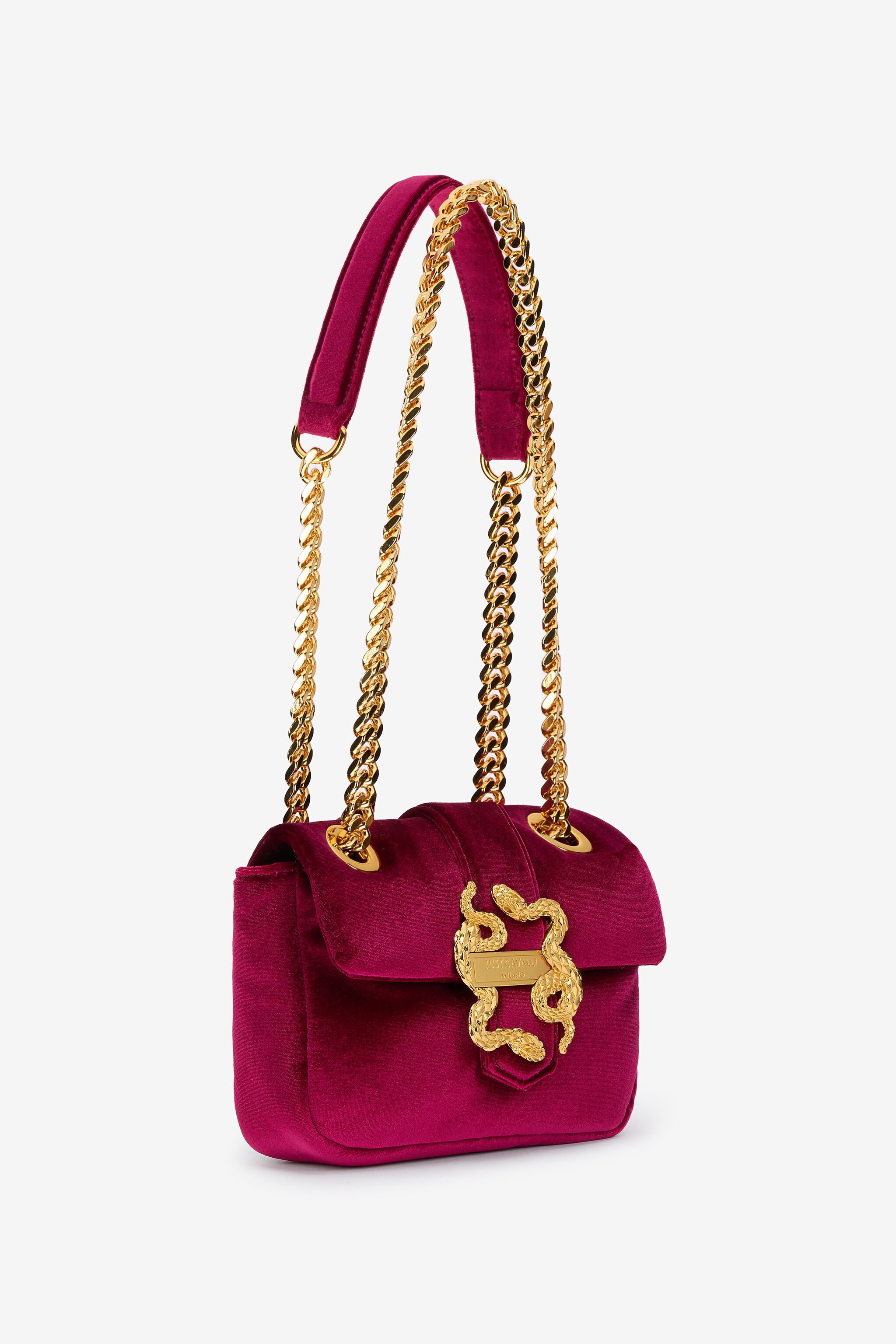 Cherry Velvet Shoulder Bag Snake Buckle in CILIEGIA for Women