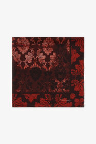 RC Silk Scarf with Brocade Print Red TALR58-IR075