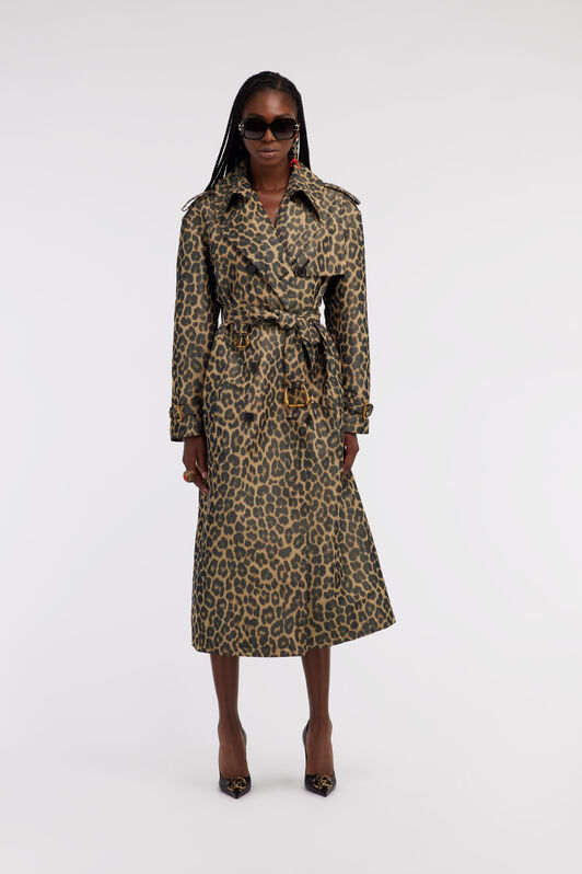 RC Jaguar Skin double-breasted Trench Brown SKT500-TA005