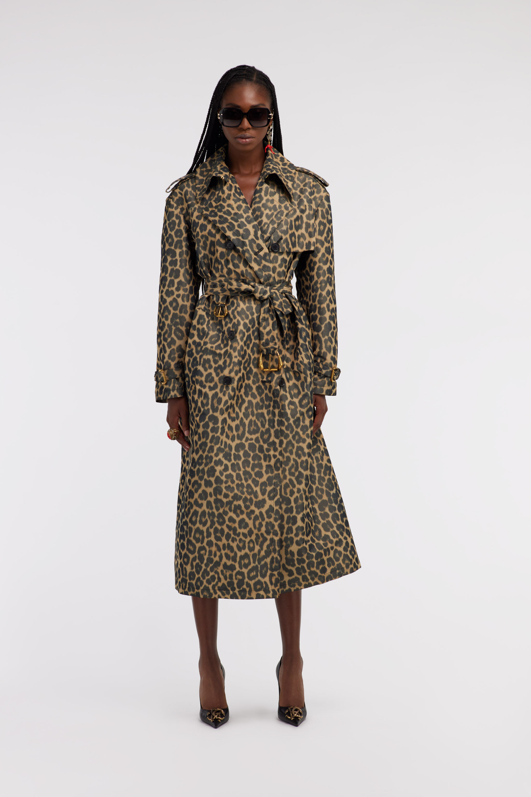 RC Jaguar Skin double-breasted Trench Brown SKT500-TA005