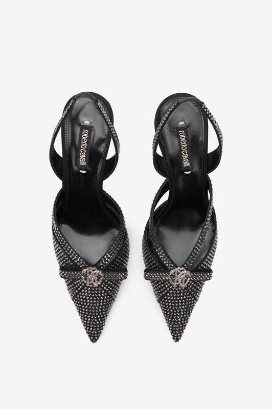 RC Slingbacks With Rhinestones Black UKS010-SE390