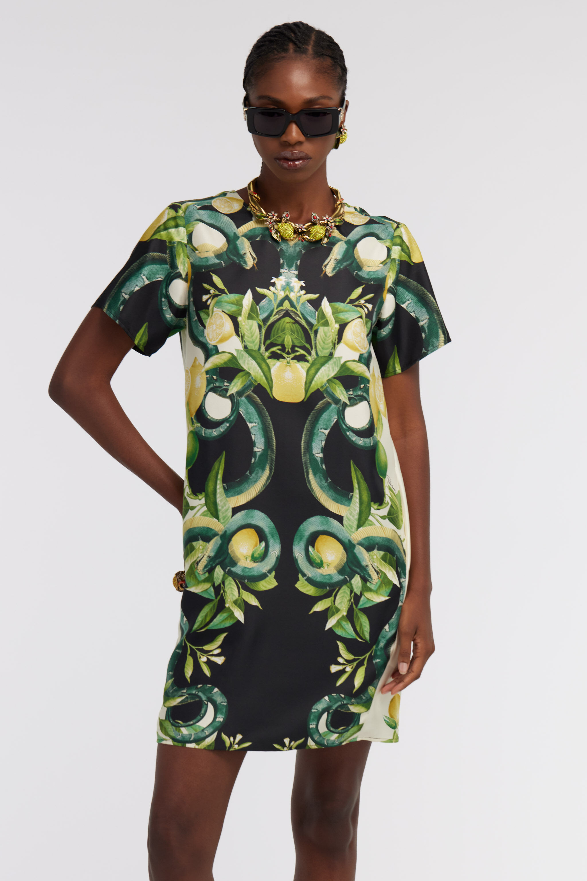 RC Lemon print dress Black SKT135-4QL30
