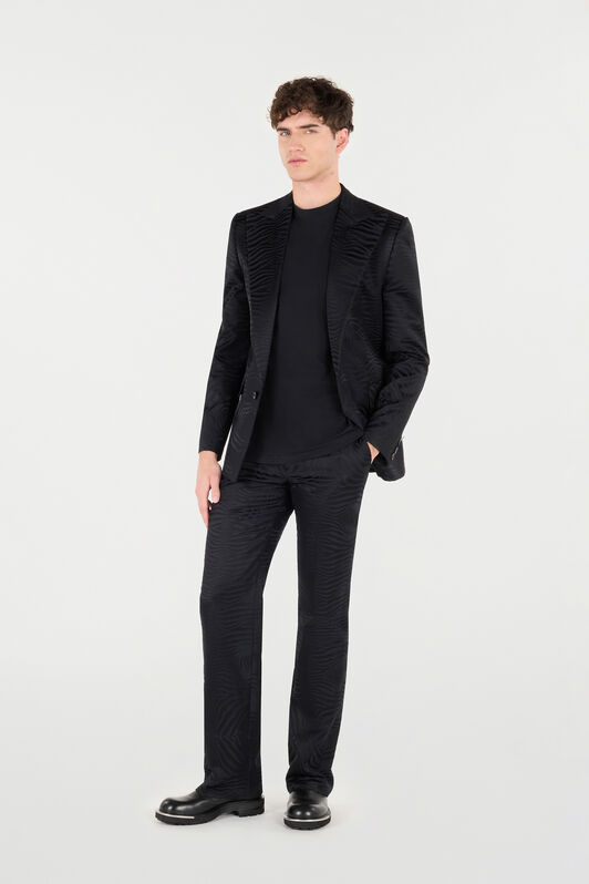 RC Blazer With Solid-Color Tiger Skin Design Black URT410-TJ033
