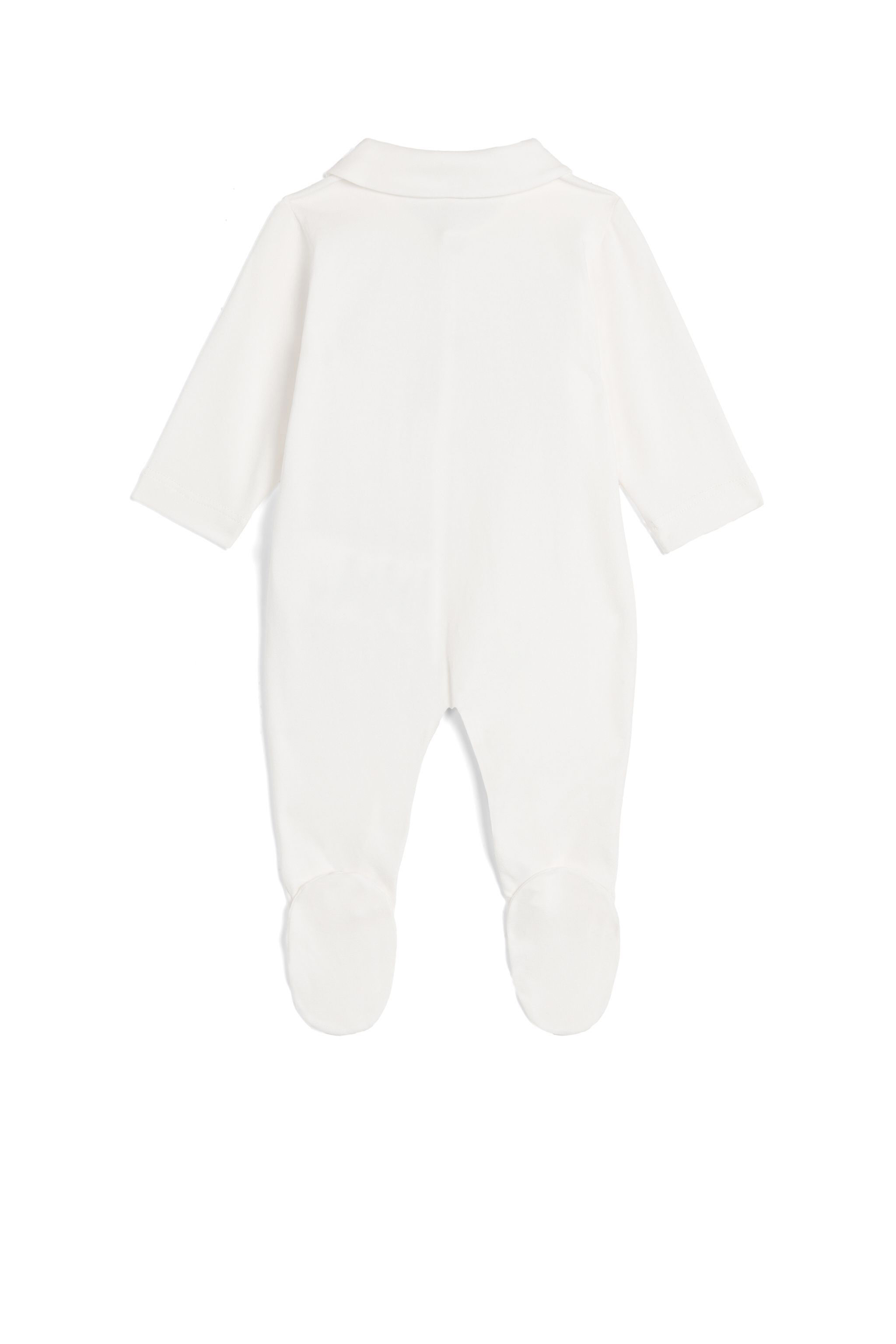 JU RC Monogram-Print Babygrow MILKY WHITE/BABY BLU MJT80E-JV025