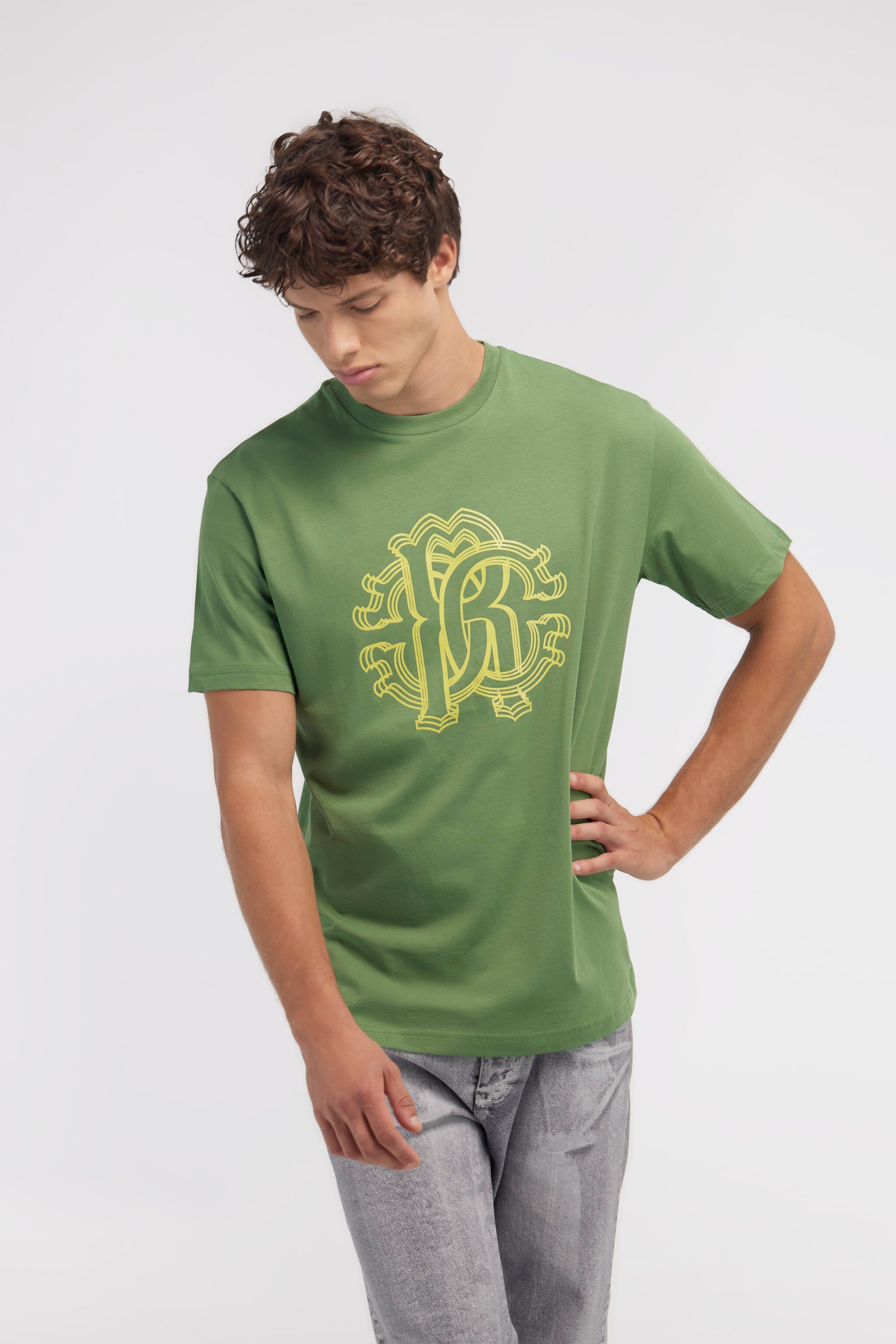 RC T-shirt con Monogram RC Verde NOT60L-JD060