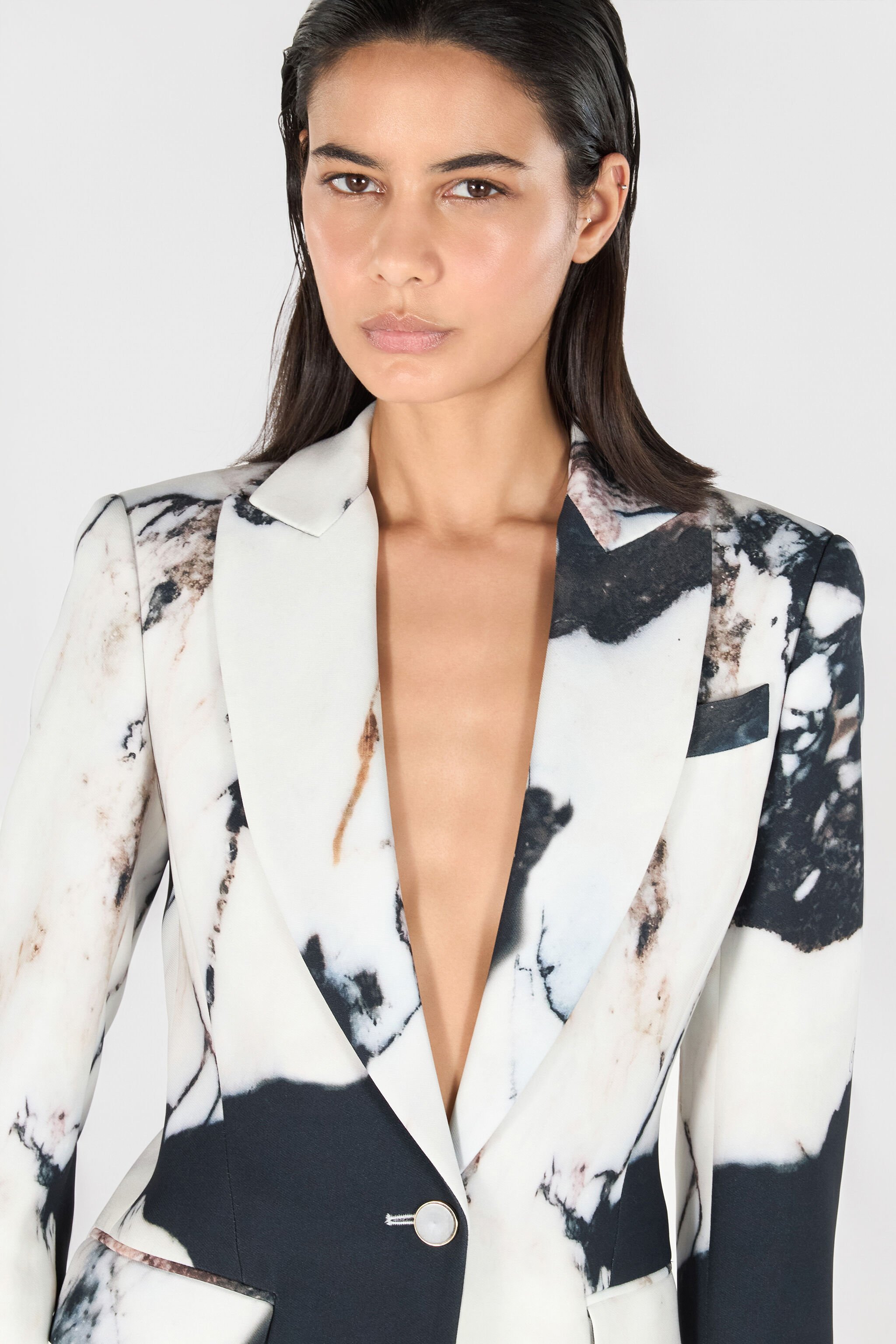 RC Blazer Con Estampado Marble Negro/Blanco TWT401-ORN18
