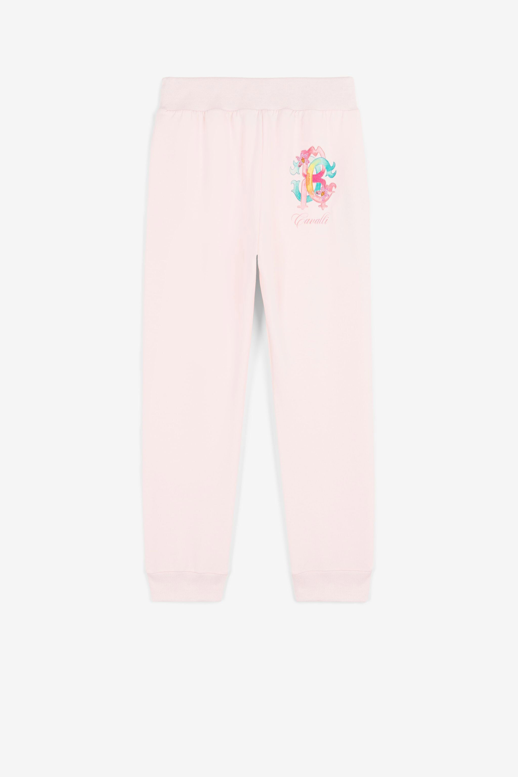 JU Logo-print cotton track pants Pink QJT262-CF050