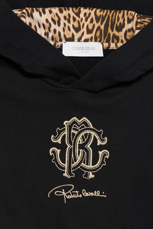 JU Black Sweatshirt with RC Monogram and Logo BLACK VJT69A-CF050