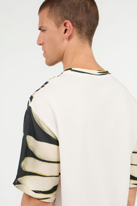 RC Ray Of Gold Print T-Shirt BLACK IVORY TRT62A-4QM76