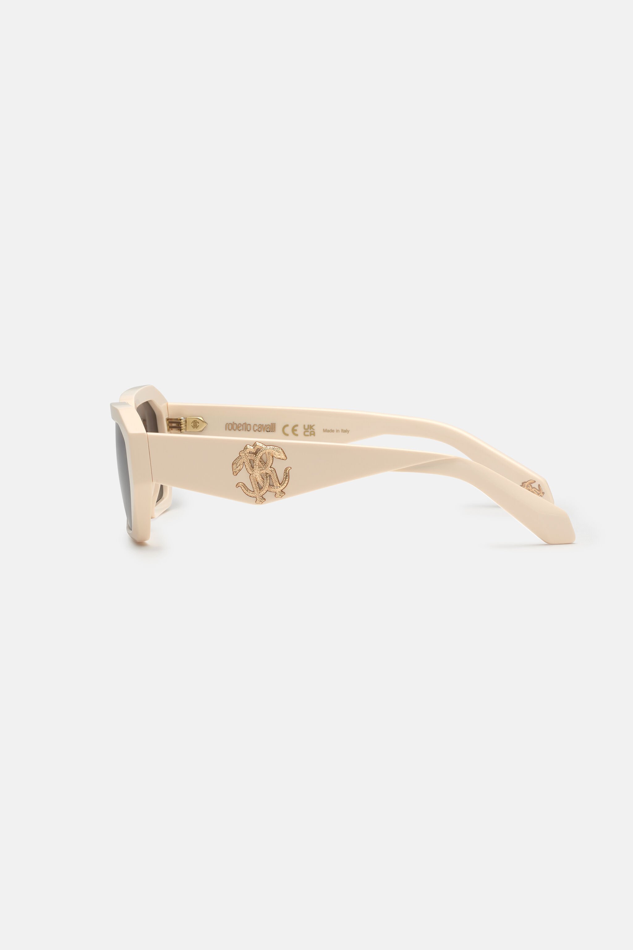 RC Sunglasses with wide rectangular front and fangs Light Brown ALD031-ID194