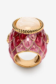 ${brand} Cocktailring Mit Schuppen Und Stein ${colorDescription} ${masterID}