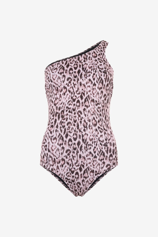 JC One-Piece Swimsuit With Jaguar Skin Print Purple UFM020-UF270