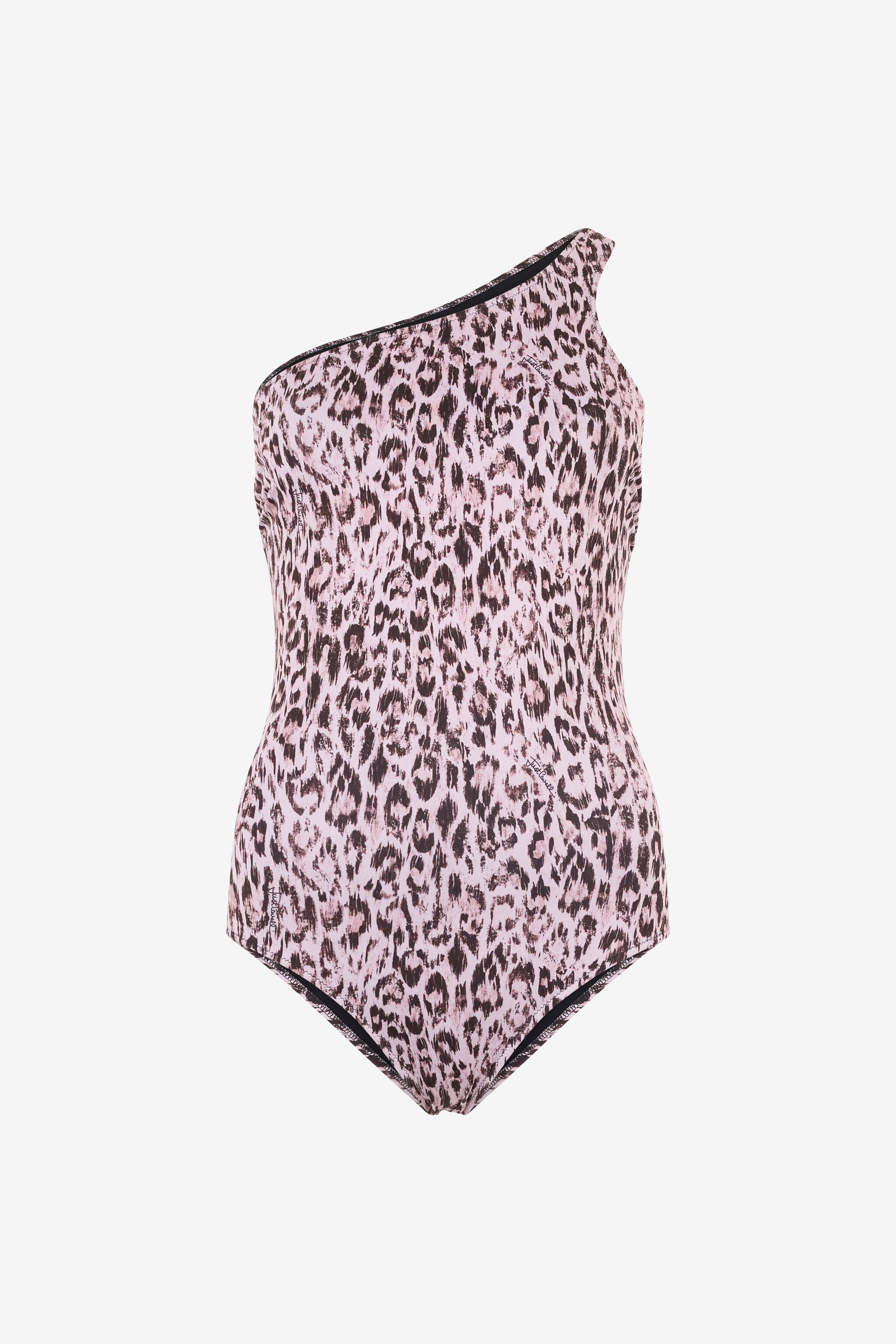 JC One-Piece Swimsuit With Jaguar Skin Print Purple UFM020-UF270