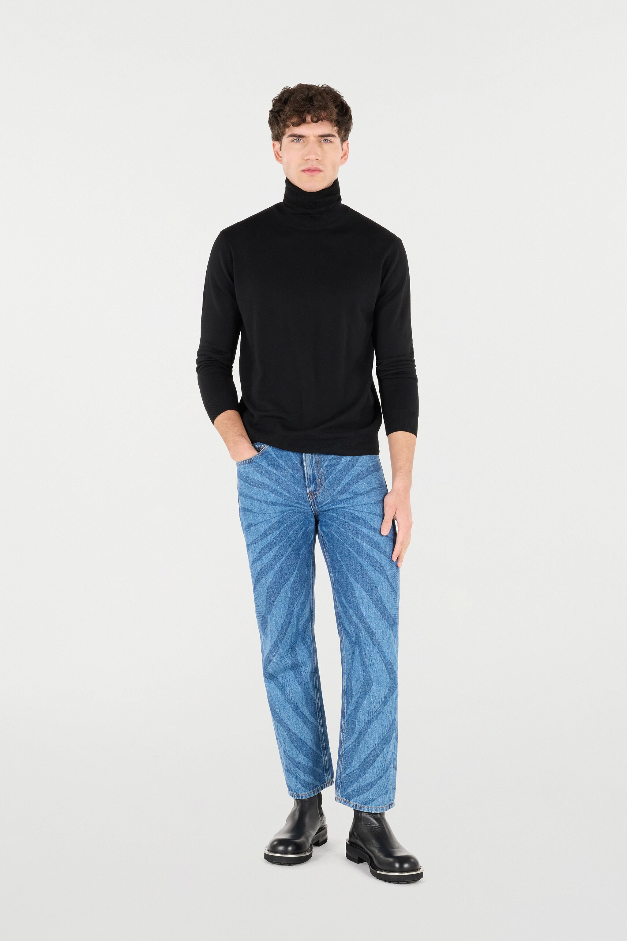 RC Jeans in patterned denim Blue TRJ215-VT001