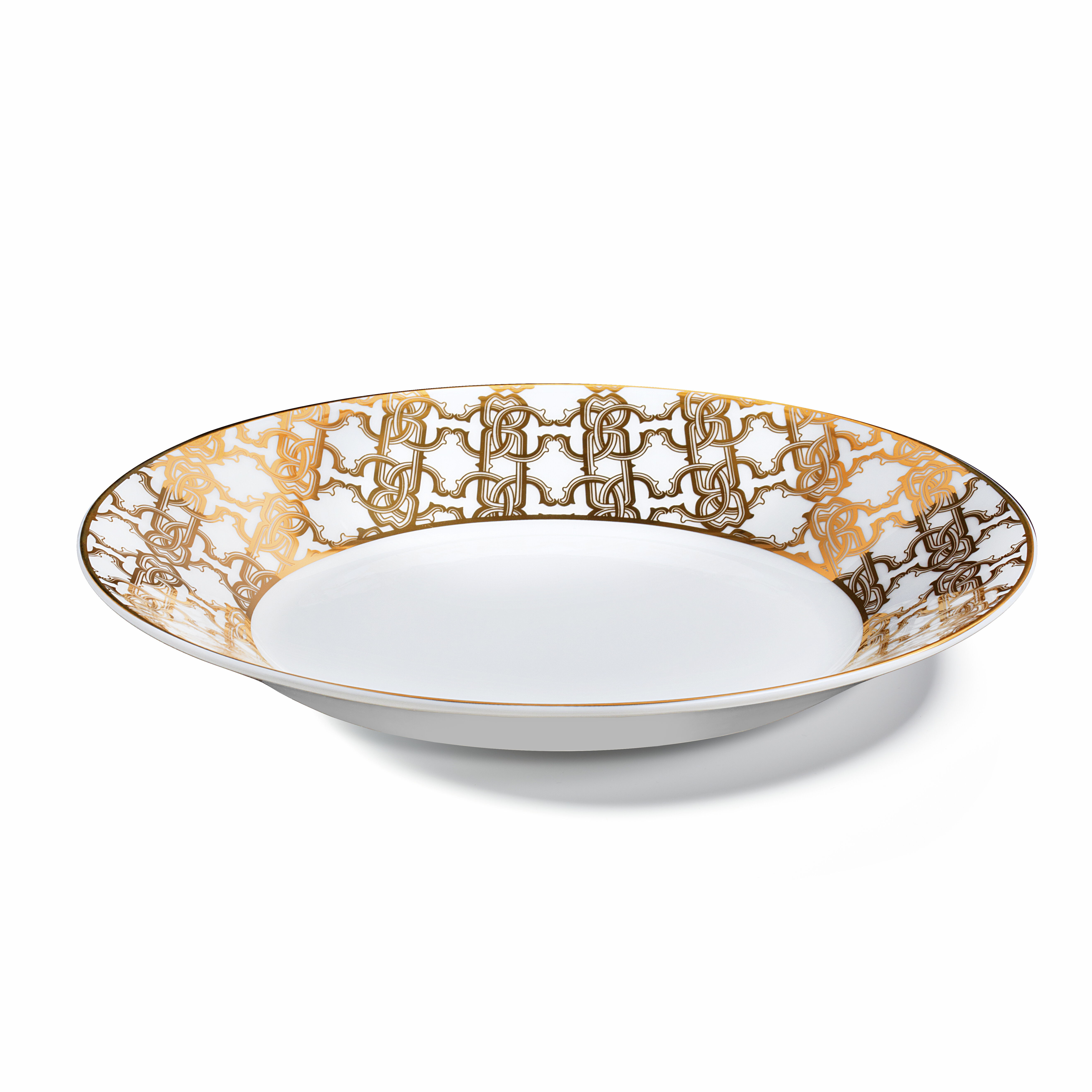 HO Monogram Gold 2 Soup Plates Gold RALA37-IA042