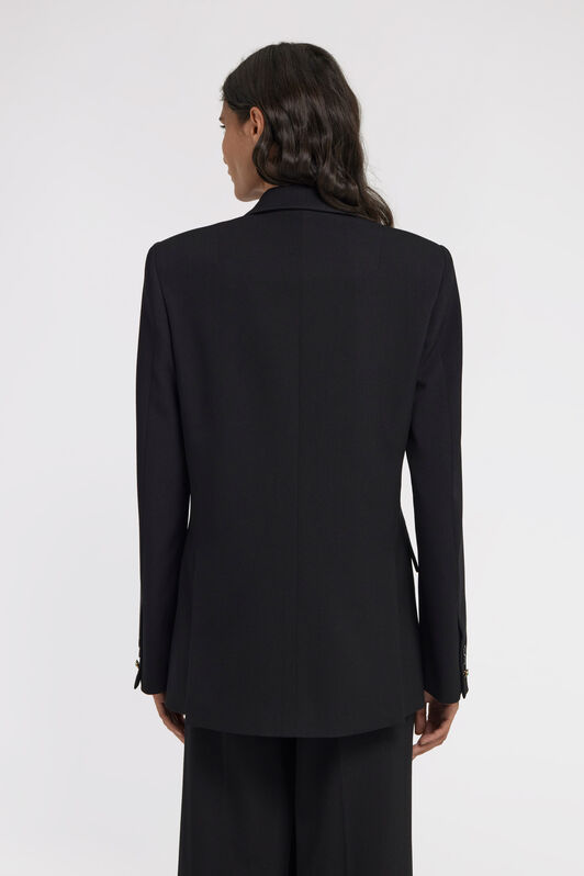 RC Double-breasted Blazer Noir TKT409-WP034