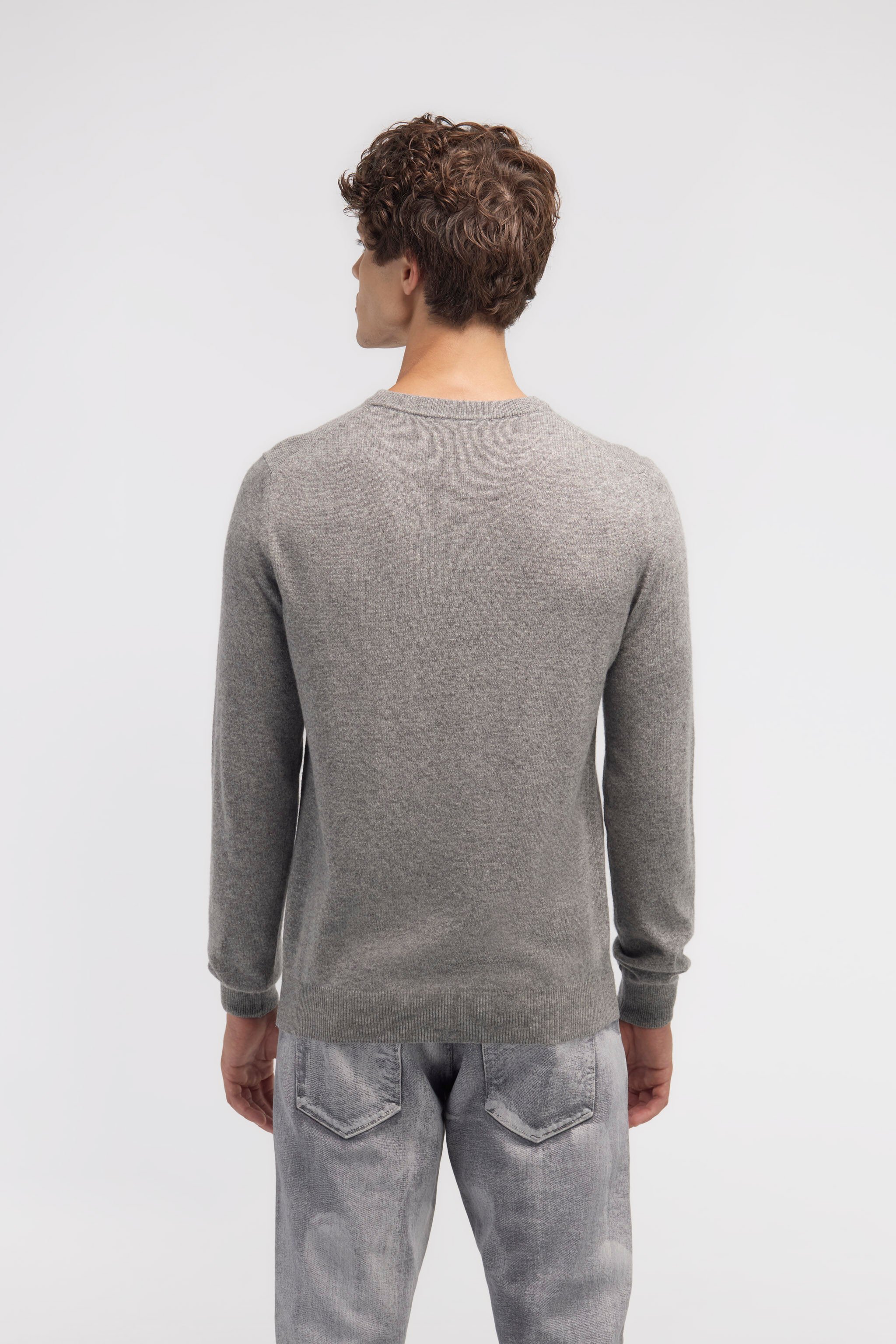 RC Wool sweater with Monogram Mirror Snake Grau NOM01A-MI014