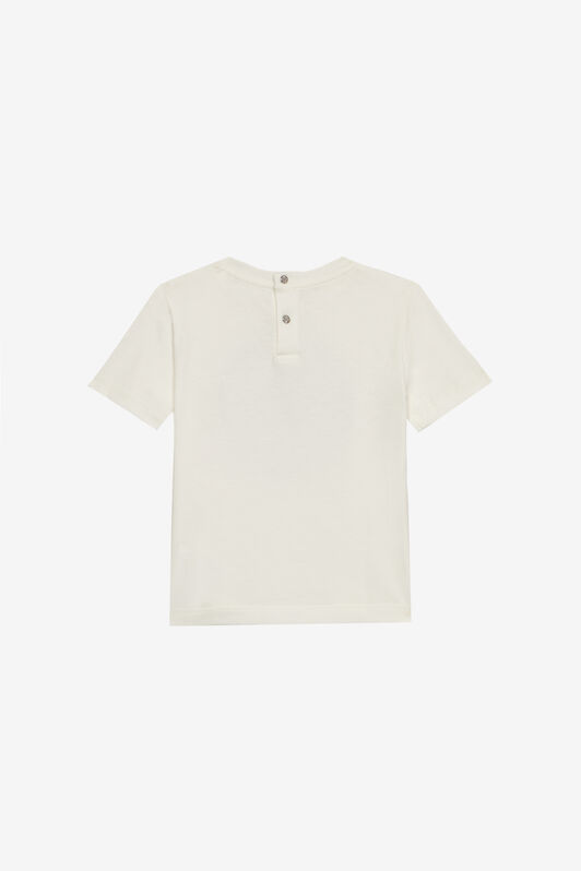 JU T-Shirt Avec Maxi Monogramme RC Et Lettrage Blanc UJT610-JD001