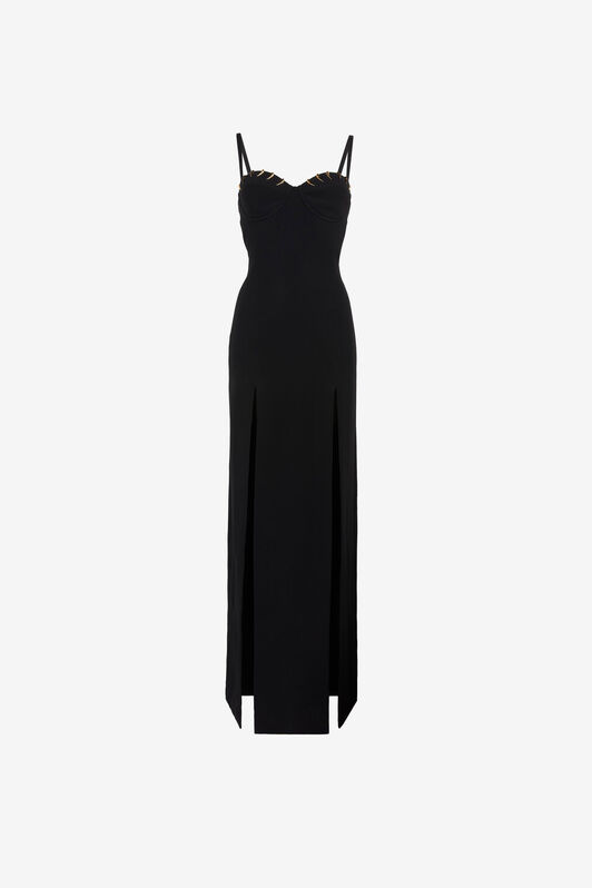 RC Tiger Tooth Bustier Dress BLACK NQT101-HR005