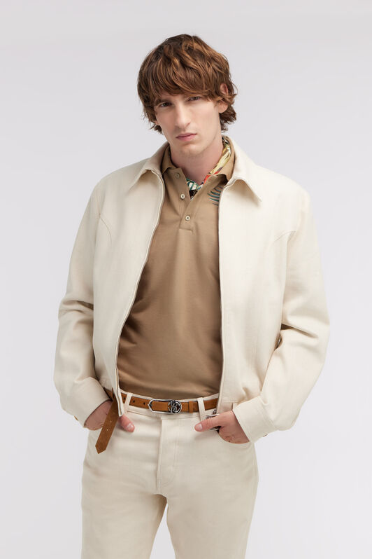 RC Cotton Jacket with Buckle Ivory SRT467-FN064