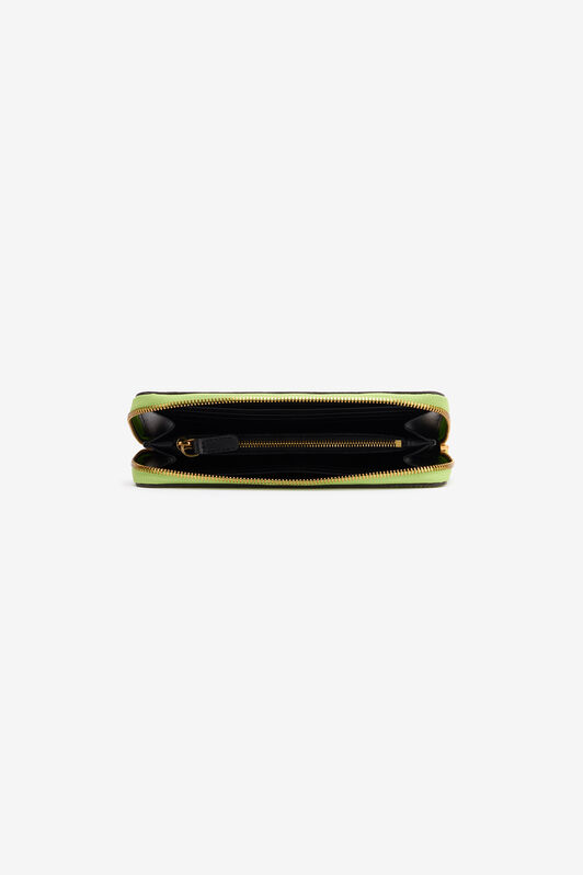 RC Cartera efecto serpiente con logotipo Verde claro TKA006-PZV98