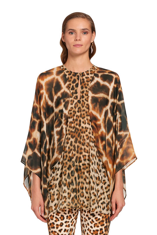 RC Caftan à imprimé Leopard Chine RC Caftan à imprimé Leopard Chine BRONZE/NARURAL KQT722-GFU30