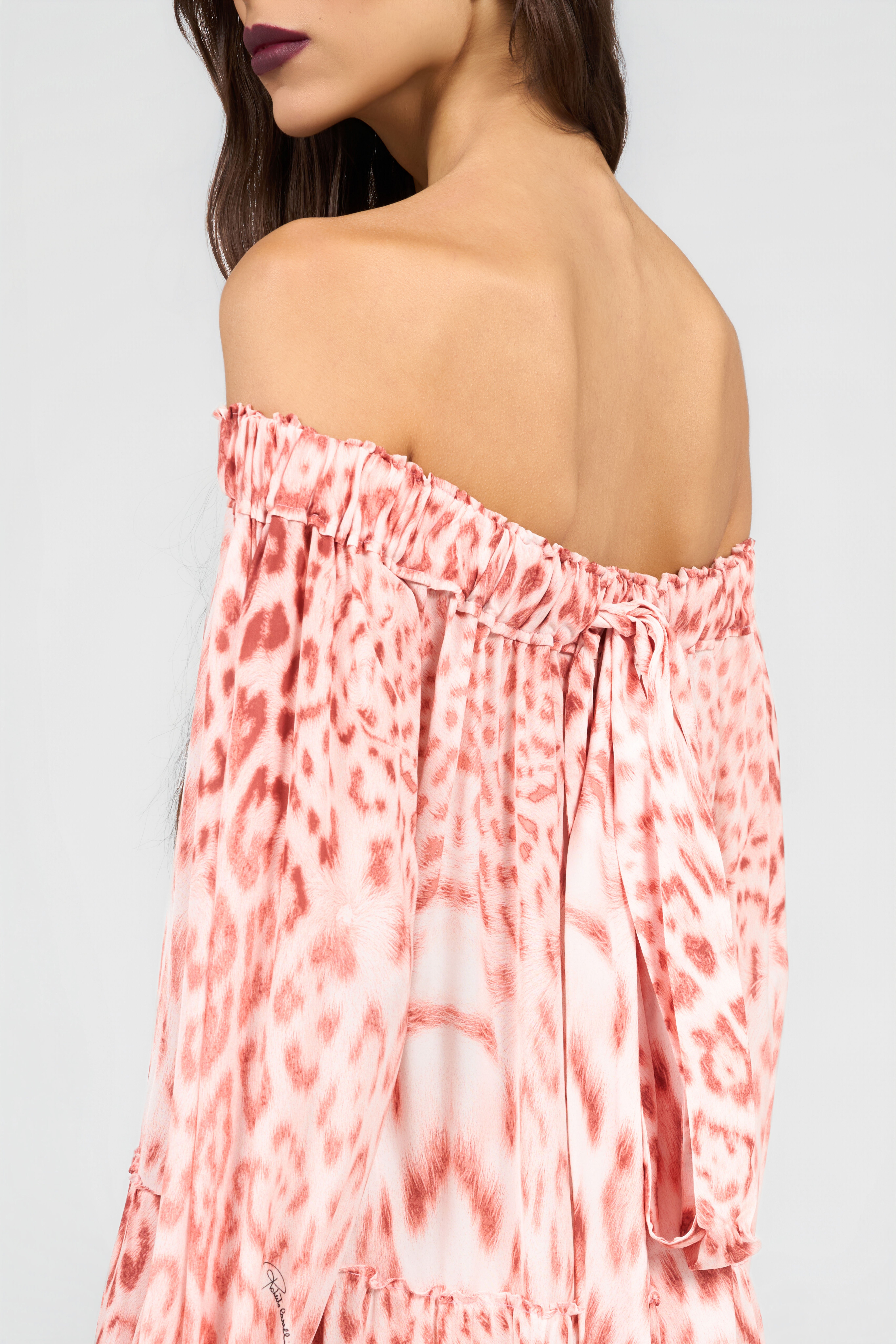 RC Jaguar Pink Print Mini Dress PINK XQT106-7HT23