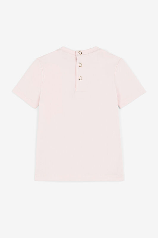 JU T-Shirt mit Vogel-Print Rosa OJT633-ISA2J