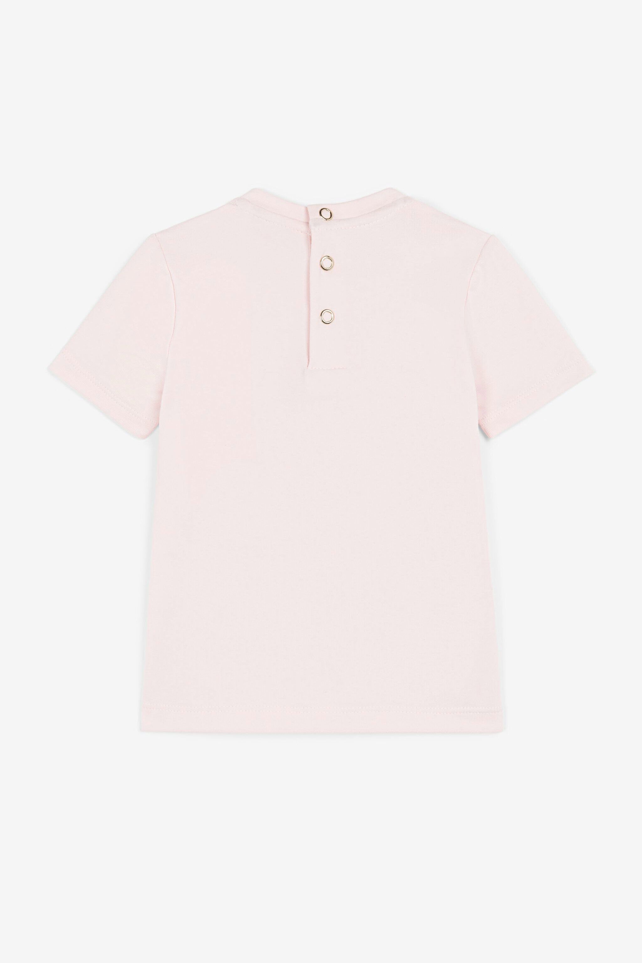 JU T-Shirt mit Vogel-Print Rosa OJT633-ISA2J