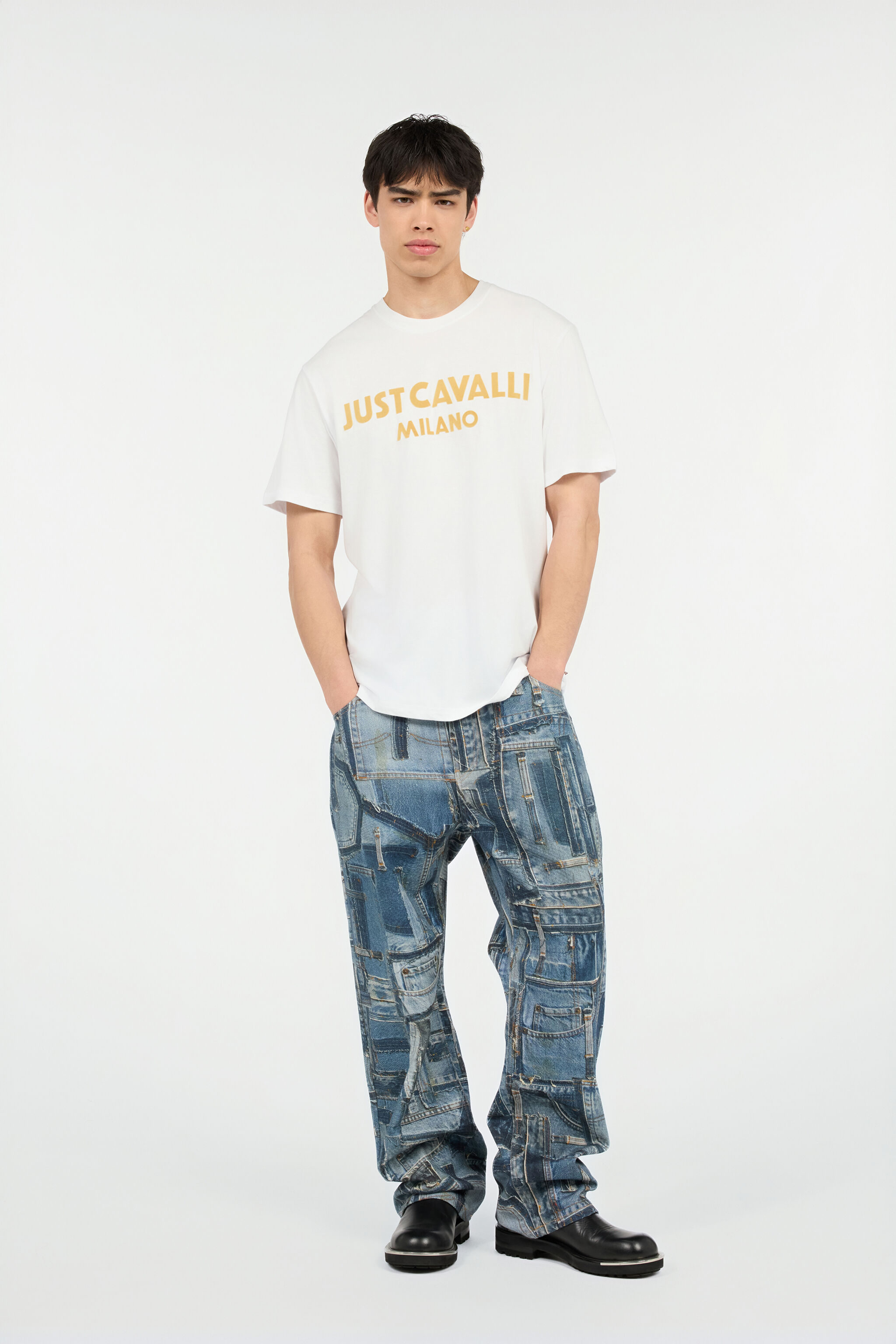 JC T-Shirt Avec Logo Floqué WHITE UFT058-UF078
