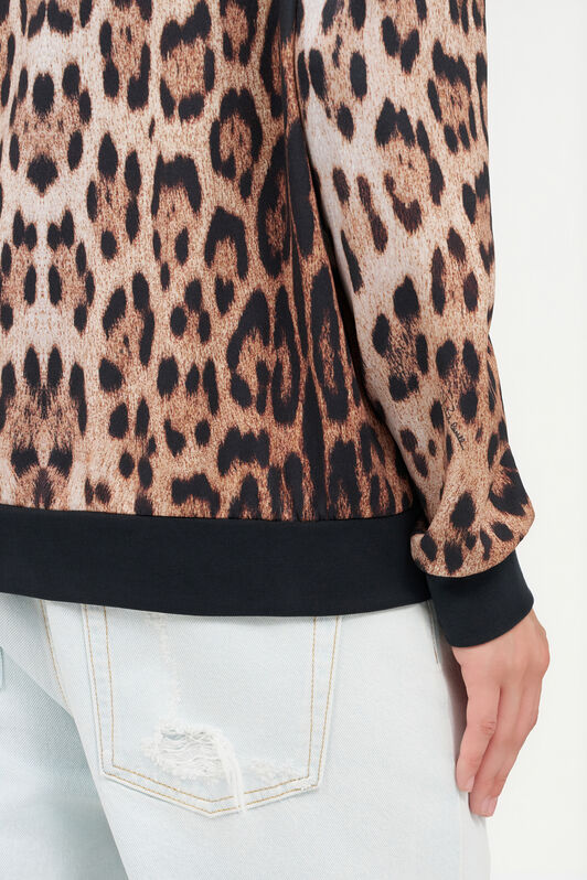 RC Leopard Print Sweatshirt JAGUAR QOT66B-2OG34