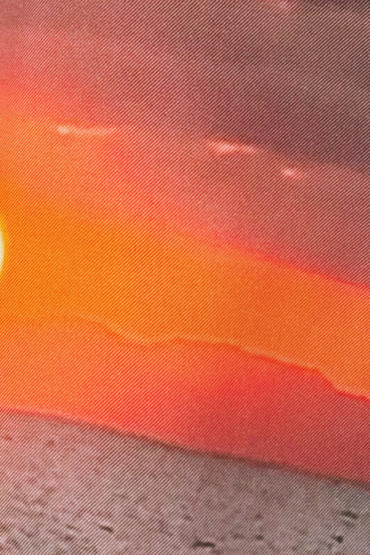 RC Seidenshorts Mit Sonnenuntergang-Print Blau/Orange UMT272-4QP89