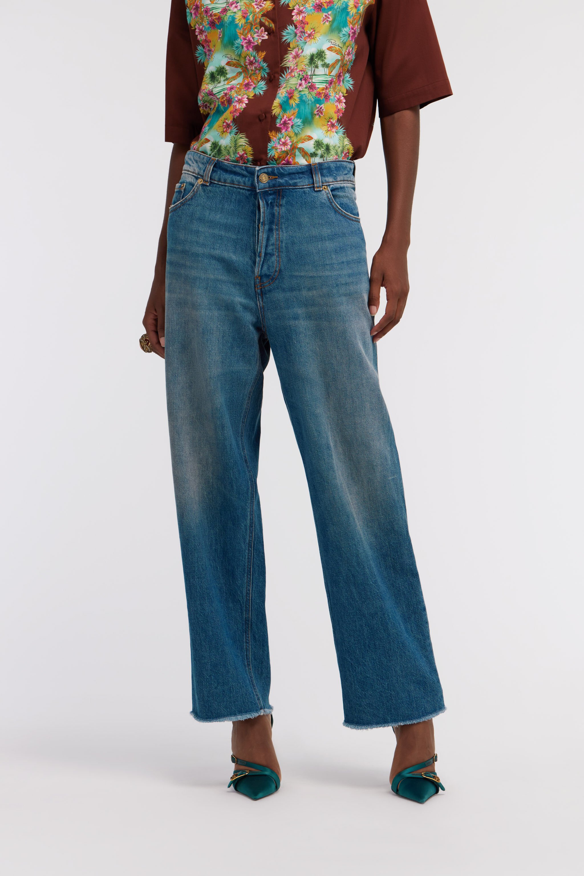 RC Wide leg jeans Dark blue SKJ206-VT001